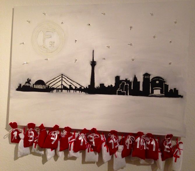 Leuchtender Keilrahmen Adventskalender